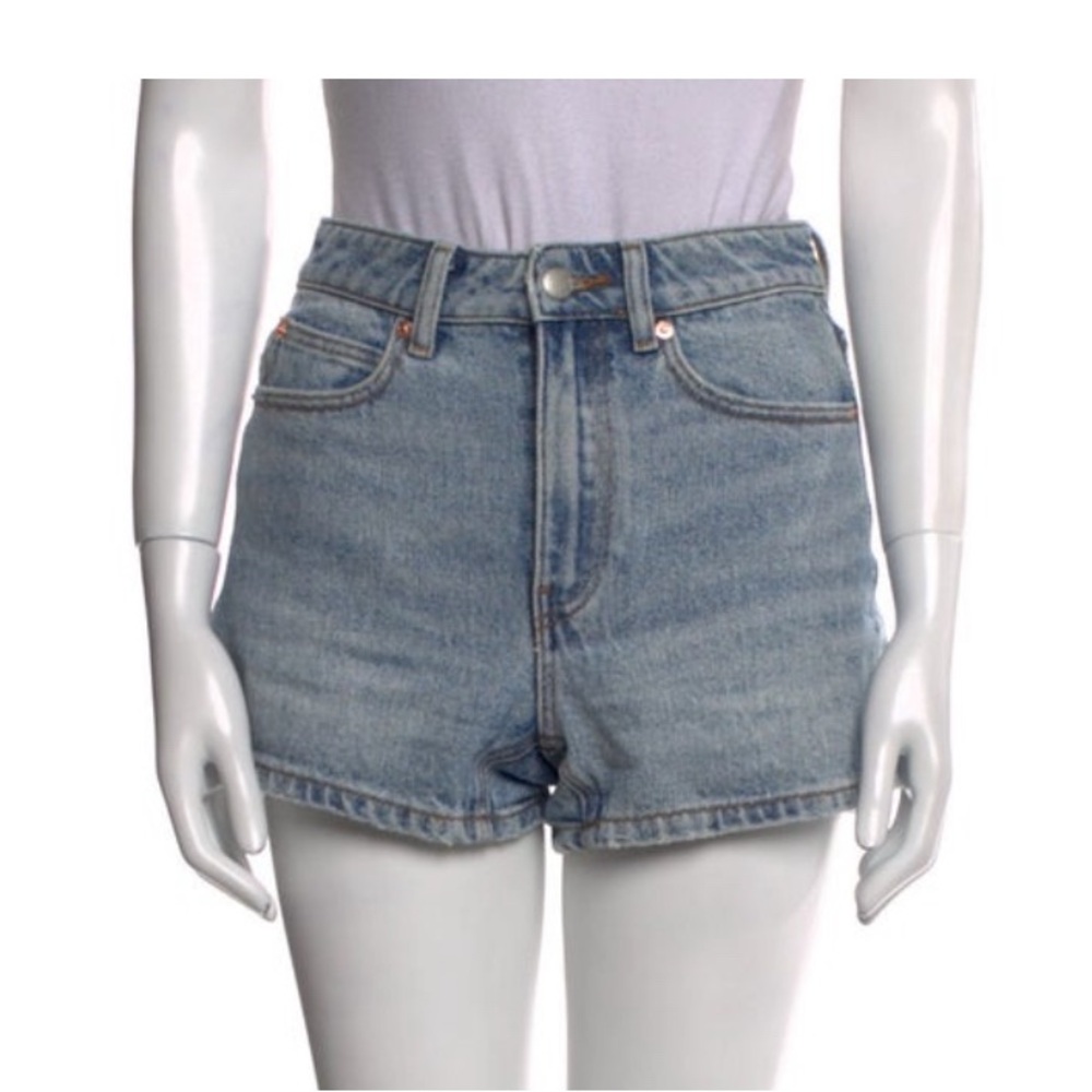 High-Rise Light Blue Denim Women’s Shorts